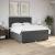 Pat box spring cu saltea, gri închis, 200x200 cm, textil GartenMobel Dekor