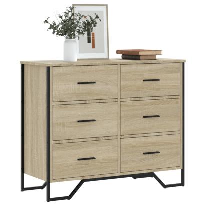 Comodă cu sertare, stejar sonoma 91x35,5x74,5 cm lemn prelucrat GartenMobel Dekor