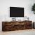 Dulap TV cu LED, stejar fumuriu, 180x34x50 cm, lemn prelucrat GartenMobel Dekor