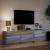 Dulap TV cu LED, gri sonoma, 180x34x50 cm, lemn prelucrat GartenMobel Dekor