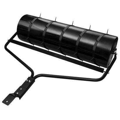 Tăvălug gazon de grădină, cleme de aerisire, negru, 63 L, fier GartenMobel Dekor
