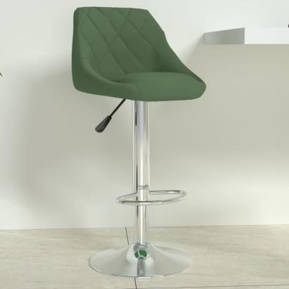 Scaun de bar, verde închis, catifea GartenMobel Dekor