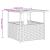 Masă grădină cu orificiu umbrelă maro 55x55x46,5 cm poliratan GartenMobel Dekor