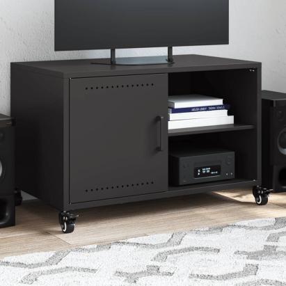 Dulap TV, negru, 68x39x43,5 cm, oțel laminat la rece GartenMobel Dekor