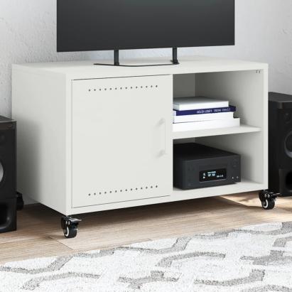 Dulap TV, alb, 68x39x43,5 cm, oțel laminat la rece GartenMobel Dekor