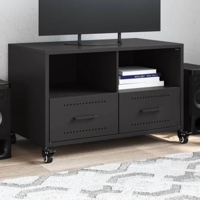 Dulap TV, negru, 68x39x43,5 cm, oțel laminat la rece GartenMobel Dekor