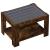 Măsuță de cafea cu LED stejar fumuriu 73x53x45cm lemn prelucrat GartenMobel Dekor