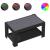 Măsuță de cafea cu LED, negru, 93x53x45 cm, lemn prelucrat GartenMobel Dekor