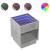 Măsuță de cafea cu LED infinity, gri beton, 40x40x50 cm GartenMobel Dekor