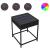 Măsuță de cafea cu LED infinity, negru, 40x40x51 cm GartenMobel Dekor