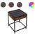 Măsuță de cafea cu LED infinity, stejar fumuriu, 40x40x51 cm GartenMobel Dekor