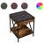 Măsuță de cafea cu LED infinity, stejar fumuriu, 40x40x49 cm GartenMobel Dekor