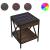 Măsuță de cafea cu LED infinity, stejar maro, 40x40x49 cm GartenMobel Dekor