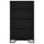Bibliotecă, negru, 80x31x137,5 cm, lemn prelucrat GartenMobel Dekor
