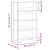 Bibliotecă, stejar fumuriu, 80x31x137,5 cm, lemn prelucrat GartenMobel Dekor
