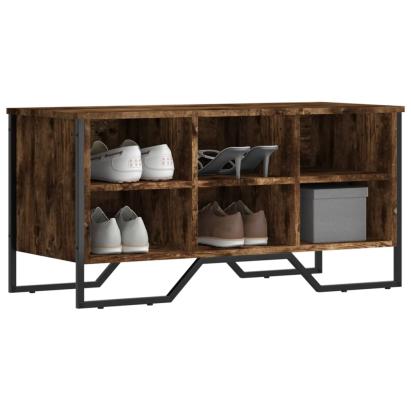 Pantofar, stejar fumuriu, 90x38x45,5 cm, lemn compozit GartenMobel Dekor
