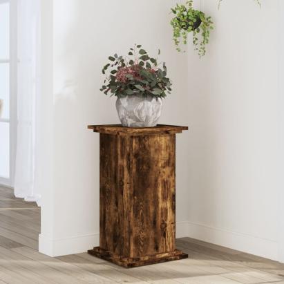 Suport de plante, stejar fumuriu, 33x33x60 cm, lemn prelucrat GartenMobel Dekor