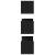 Rafturi de perete, 3 buc., negru, 58x18x18 cm, lemn prelucrat GartenMobel Dekor
