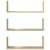Rafturi perete 3 buc. stejar sonoma 58x18x18 cm lemn prelucrat GartenMobel Dekor