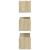 Rafturi perete 3 buc. stejar sonoma 58x18x18 cm lemn prelucrat GartenMobel Dekor