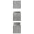 Rafturi perete, 3 buc., gri beton, 58x18x18 cm, lemn prelucrat GartenMobel Dekor