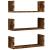 Rafturi perete 3 buc. stejar fumuriu 58x18x18 cm lemn prelucrat GartenMobel Dekor