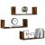 Rafturi perete 3 buc. stejar fumuriu 58x18x18 cm lemn prelucrat GartenMobel Dekor