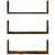 Rafturi perete 3 buc. stejar fumuriu 58x18x18 cm lemn prelucrat GartenMobel Dekor