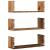 Rafturi perete, 3 buc., lemn vechi, 58x18x18 cm, lemn prelucrat GartenMobel Dekor