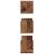 Rafturi perete, 3 buc., lemn vechi, 58x18x18 cm, lemn prelucrat GartenMobel Dekor
