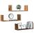 Rafturi perete, 3 buc., lemn vechi, 58x18x18 cm, lemn prelucrat GartenMobel Dekor