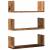 Rafturi perete, 3 buc., lemn vechi, 58x18x18 cm, lemn prelucrat GartenMobel Dekor