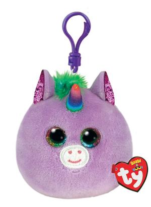 PLUS BRELOC TY 8.5CM SQUISHY BEANIES UNICORN ROSETTE VIOLET SuperHeroes ToysZone