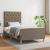 Cadru de pat cu tăblie, gri taupe, 80x200 cm, textil GartenMobel Dekor