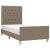 Cadru de pat cu tăblie, gri taupe, 80x200 cm, textil GartenMobel Dekor
