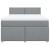 Pat box spring cu saltea, gri deschis, 140x190 cm, textil GartenMobel Dekor