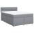 Pat box spring cu saltea, gri deschis, 140x190 cm, textil GartenMobel Dekor