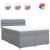Pat box spring cu saltea, gri deschis, 140x190 cm, textil GartenMobel Dekor