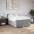 Pat box spring cu saltea, gri deschis, 140x190 cm, textil GartenMobel Dekor