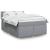 Pat box spring cu saltea, gri deschis, 140x190 cm, textil GartenMobel Dekor