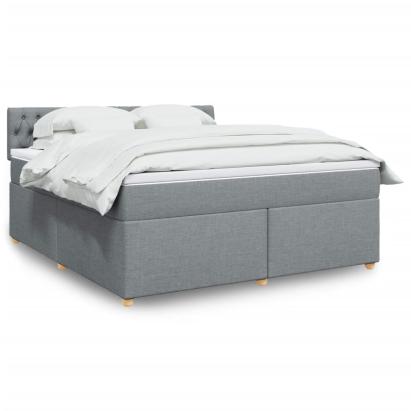 Pat continental, gri deschis, 180x200 cm, material textil GartenMobel Dekor