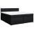 Pat box spring cu saltea, negru, 180x200 cm, catifea GartenMobel Dekor