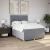 Pat box spring cu saltea, gri deschis, 140x190 cm, textil GartenMobel Dekor
