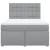 Pat box spring cu saltea, gri deschis, 140x190 cm, textil GartenMobel Dekor