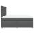 Pat box spring cu saltea, gri închis, 180x200 cm, textil GartenMobel Dekor
