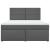 Pat box spring cu saltea, gri închis, 180x200 cm, textil GartenMobel Dekor