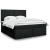 Pat box spring cu saltea, negru, 180x200 cm, catifea GartenMobel Dekor