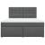 Pat box spring cu saltea, gri închis, 180x200 cm, textil GartenMobel Dekor