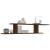Raft TV montat pe perete stejar maro 125x18x23 cm lemn GartenMobel Dekor