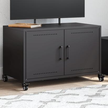 Dulap TV, negru, 68x39x43,5 cm, oțel laminat la rece GartenMobel Dekor